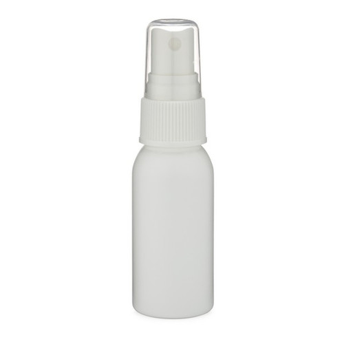 1 oz Natural (Semi-Translucent) Plastic Bottle with Spray Atomizer