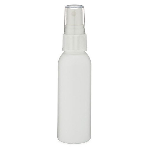 2 oz Natural (Semi-Translucent) HDPE Plastic Bottle with Spray Atomizer