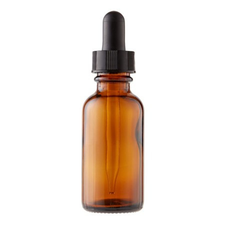 2 oz Amber Glass Bottle with Black Dropper