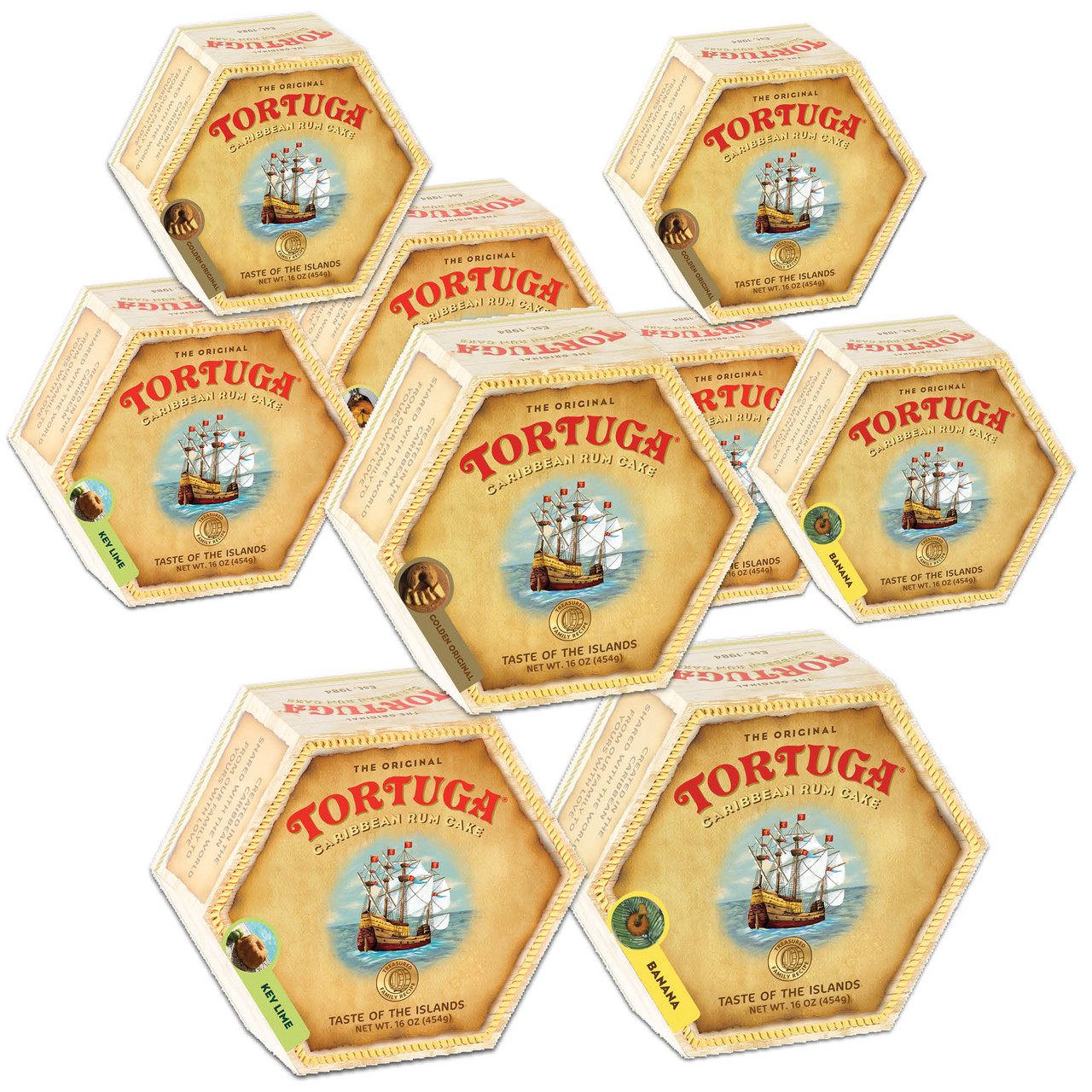 Tortuga Rum Cake Assortment (16oz) - Case of 9