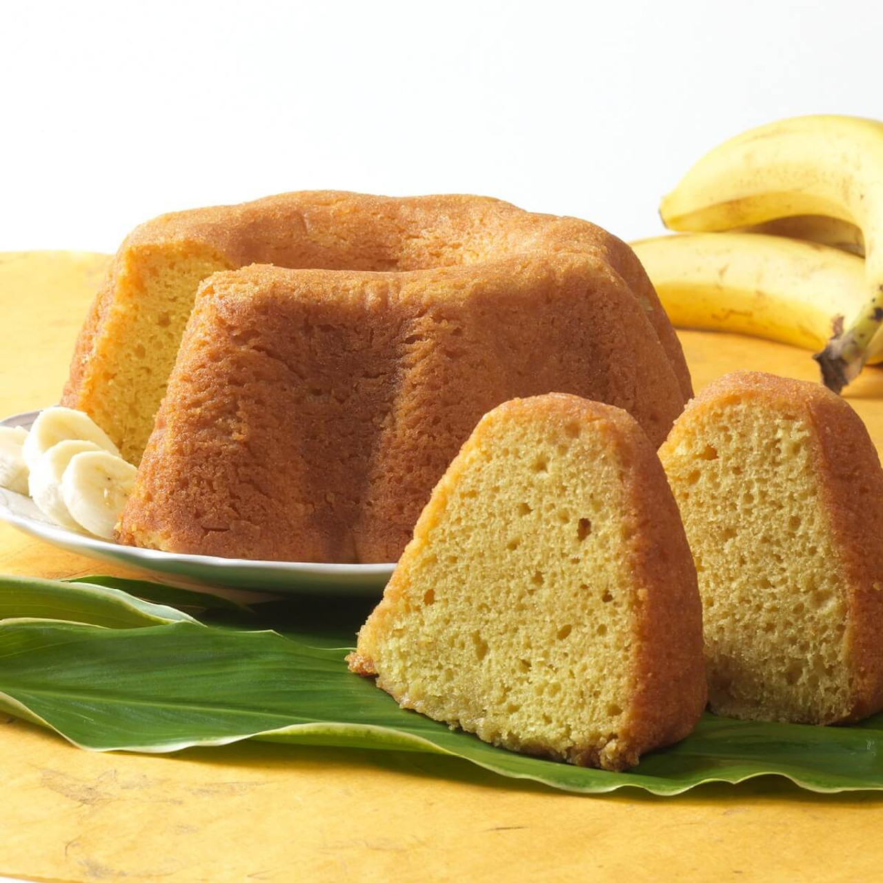 Caramel Banana Cake with Rum Butterscotch