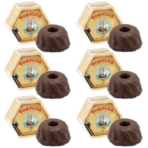 Six Pack Of Tortuga 4oz Chocolate Rum Cake Six Pack Of Tortuga 4oz Chocolate Rum Cake