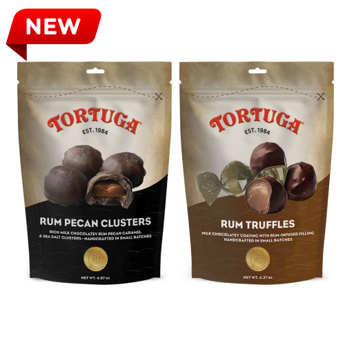 Tortuga Rum Truffles & Rum Pecan Clusters 2 pack