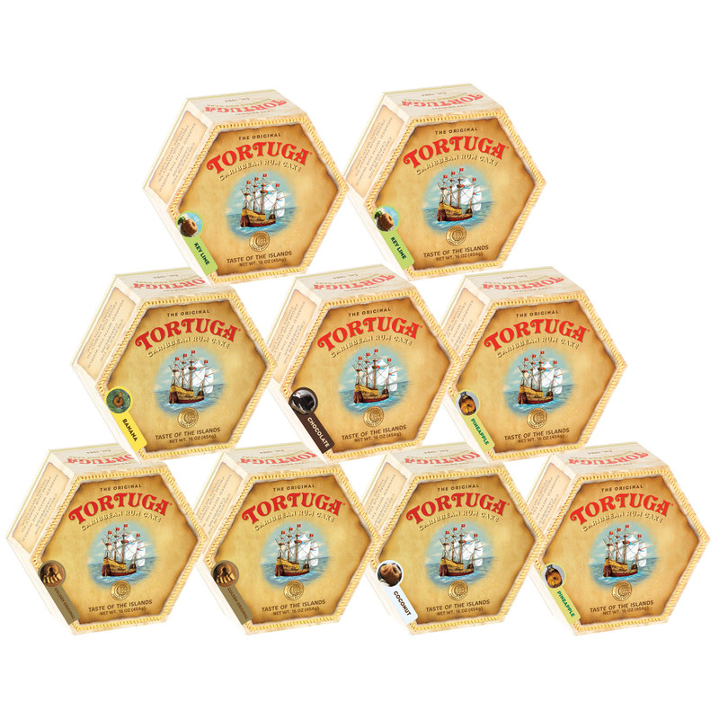 Tortuga Rum Cake Assortment (16oz) - Case of 9