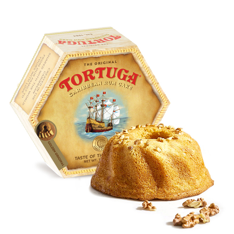 Tortuga Original Caribbean Rum Cake with Walnuts (16oz)