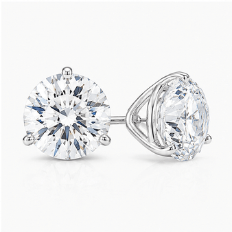 Martini Studs 14Kt White Gold, Certified & Made in the U.S.A.