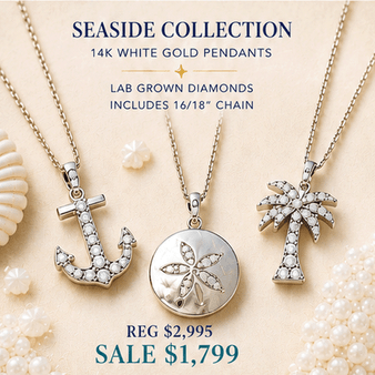 Seaside Collection 14Kt Gold Pendants With 16/18" Chains