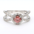 1.18 tcwt Pink Lab-Grown Diamond Double Bow Split Shank Halo in 14kt White Gold 1.18 tcwt Pink Lab-Grown Diamond Double Bow Split Shank Halo in 14kt White Gold
