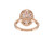 6.25 tcwt Fancy Vivid Pink Oval Halo Ring, 14Kt R/G
