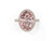 6.25 tcwt Fancy Vivid Pink Oval Halo Ring, 14Kt R/G