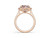 6.25 tcwt Fancy Vivid Pink Oval Halo Ring, 14Kt R/G