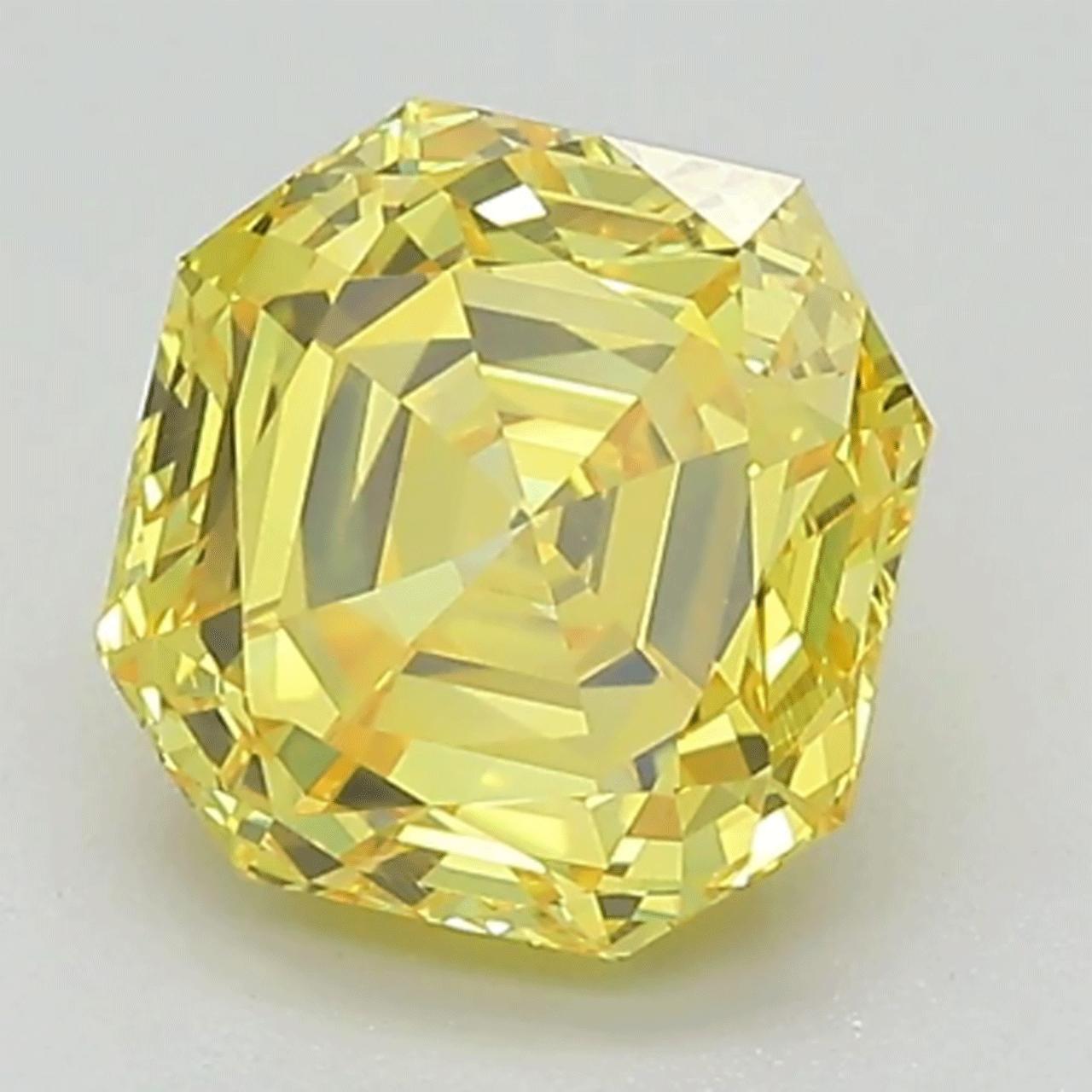 1.61 Ct. Renaissance Cut Canary Yellow Color VS1 Clarity