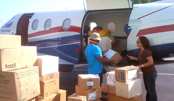Loading In the PC12 With Life Saving Equipment Loading In the PC12 With Life Saving Equipment