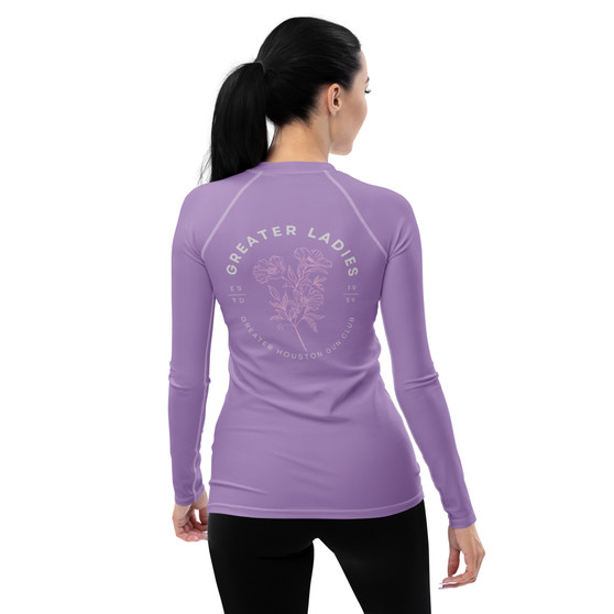 Ladies Floral Lavender Club Sun Shirt