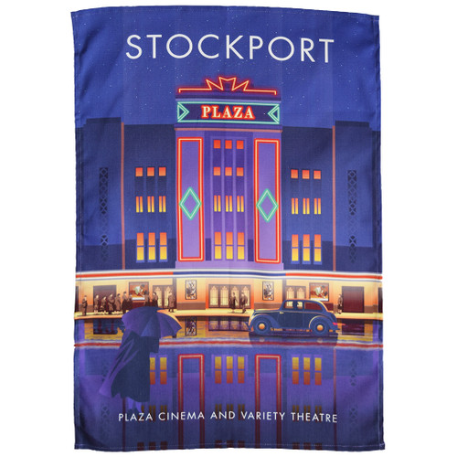 Stockport - Plaza Cinema and Variety Theatre tea towel