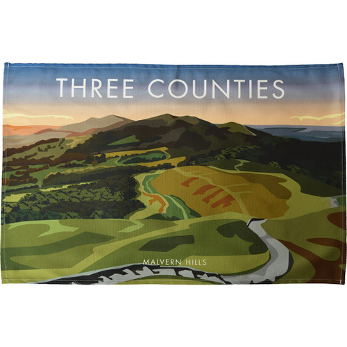 Three Counties - Malvern Hills tea towel