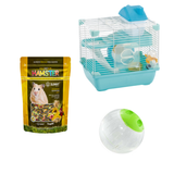 Kit Hamster: Jaula Para Hamster + Esfera + Alimento 500 Grs