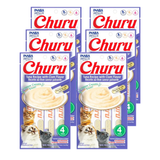 Snack Cremoso Para Gato Inaba Churu Atún y Almeja Senior 24 Tubos