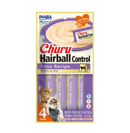 Snack Cremoso Para Gato Inaba Churu Atún y Hairball