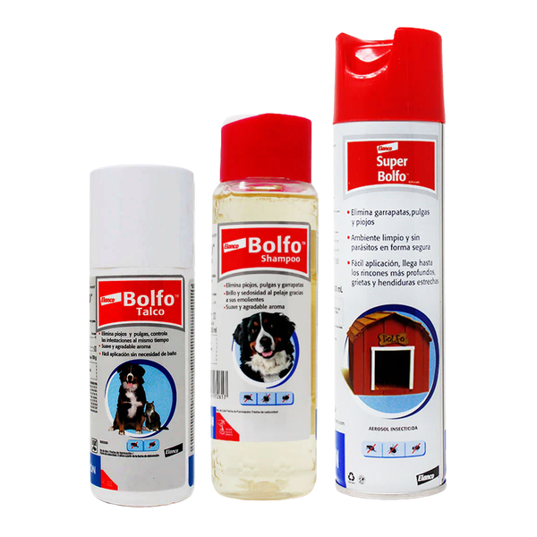 Kit Bolfo Shampoo + Talco + Spray