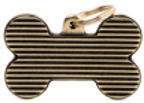 Plaquita My Family - Hueso con Diseño De Lineas