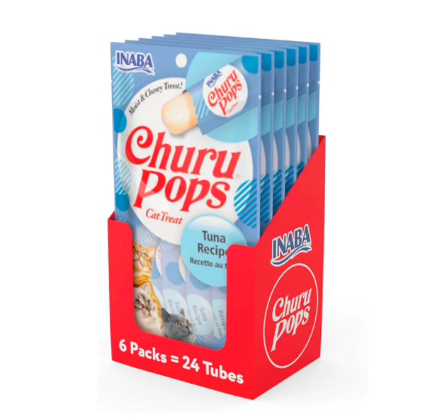 Snack Cremoso Para Gato Inaba Churu Pops Atún 24 Tubos