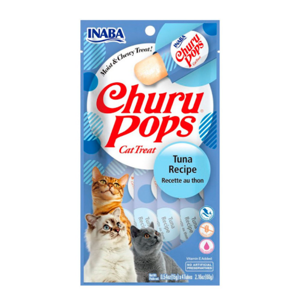 Snack Cremoso Para Gato Inaba Churu Pops Atún