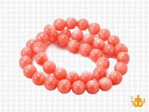 6.2-7mm Pink Coral Round Beads 15.5" dyed [8d38]