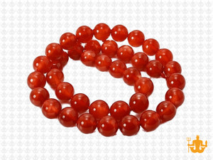 8mm Red Agate Round Beads 15.5" heated [8f10]