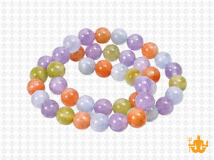 8mm Mix Fusion Jade Round Beads 15.5" dyed [8r20b]