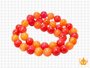 8mm Mix Red Jade Round Beads 15.5" dyed [8x6]
