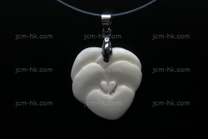 30X32mm Buffalo Bone Flower Designer Bead Pendant [z1297]