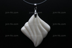 38X45mm Buffalo Bone Carved Designer Bead Pendant [z1290]