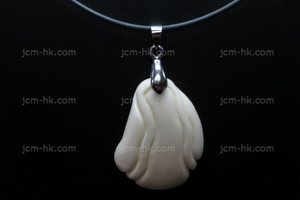 25X32mm Buffalo Bone Carved Designer Bead Pendant [z1434]