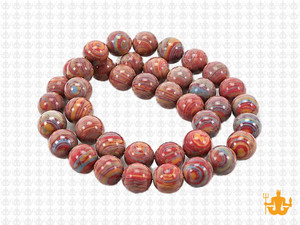 8mm Matte Rainbow Lace Malachite round Beads 15.5" synthetic [8r49xm]
