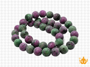 8mm Matte China Ruby Zoisite Round Beads 15.5" dyed [8r1m]