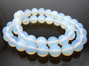 10mm Moonstone Opalite Round Beads 15.5" synthetic [10a43]