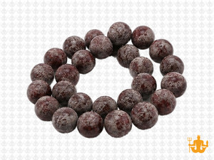 10mm Matte Brown Snowflake Round Beads 15.5" natural [10b4m]