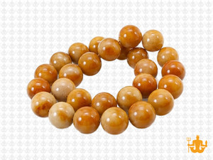 10mm Yellow Sesame Agate Round Beads 15.5" dyed [10g4y]