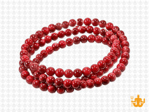 4mm Red Sesame Agate Round Beads 15.5" dyed [4g4r]