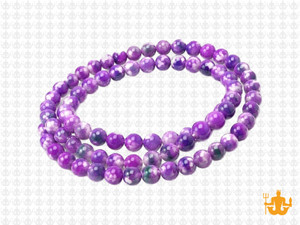 4mm Purple Dot Agate Beads 15.5" dyed [4g5p]