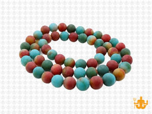 6mm Matte Rainbow Agate Round Beads 15.5" dyed [6f19m]