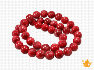 8mm Red Sesame Agate Round Beads 15.5" dyed [8g4r]