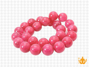 10mm Rhodonite Jade Round Beads 15.5" dyed [10c54]