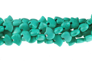 13x18mm Sea Green Magnesite Zuni Bear Beads 15.5" [t477m]