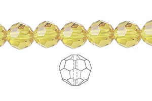 8mm Champagne Glass Faceted Round about 15.5" [uc8a9]