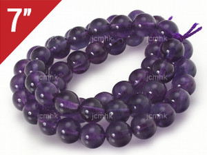 12mm Amethyst Round Loose Beads About 7" synthetic [i12a6]
