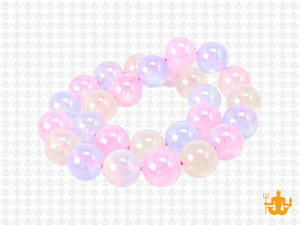 10mm Mix Fusion Ice Quartz Round Beads 15.5" dyed [10r20a]