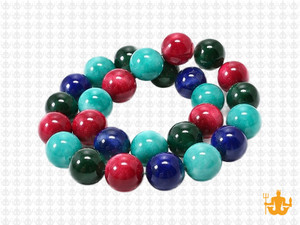 10mm Mix Ice Quartz Round Beads 15.5" dyed [10r19m]
