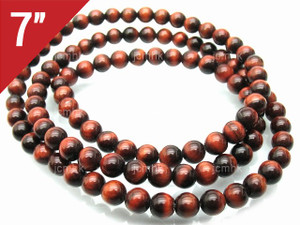4mm Red Tiger Eye Round Loose Beads About 7" natural [i4d6]
